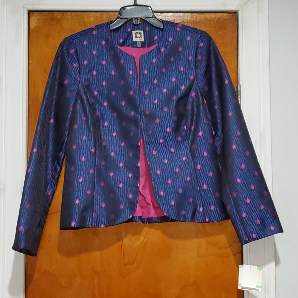 Ladies Evening Blazer With No Collar